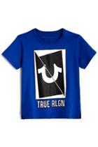Kids Long Sliced Hs Tee | Royal Blue | Size Small | True Religion