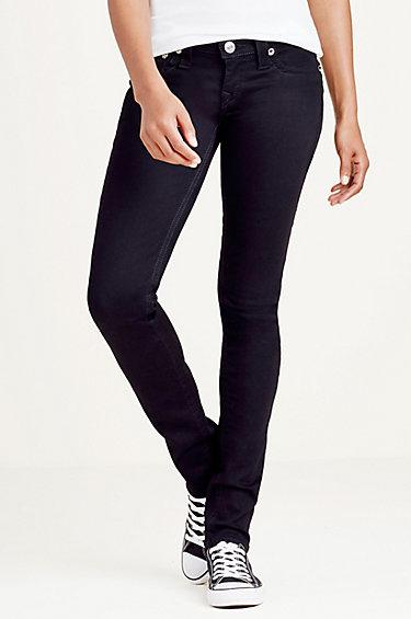 True Religion Skinny Black Womens Jean - Body Rinse