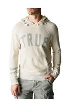 True Religion True Raglan Mens Hooded Sweatshirt - Oatmeal