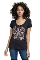 Women's Floral True Religion Tee | Black | Size X Small