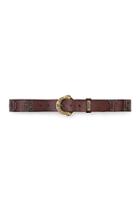 True Religion Hand Picked Unisex Leather True Belt - Brown