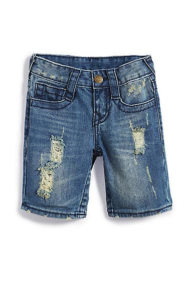 True Religion Ricky Straight Denim Short - Rock Blue