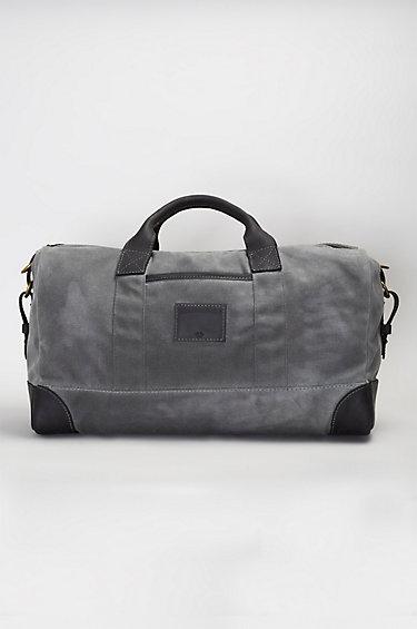 True Religion Coated Canvas Duffle Bag - Factory Grey
