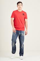 Web And Rose Mens Tee | Ruby Red | Size Xx Large | True Religion