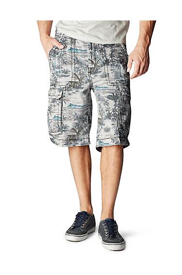 True Religion Issac Big T Cargo Mens Short - Bde Pac Palm W Gy