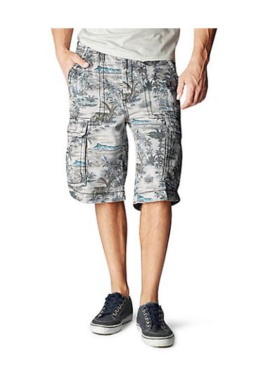 True Religion Issac Big T Cargo Mens Short - Bde Pac Palm W Gy