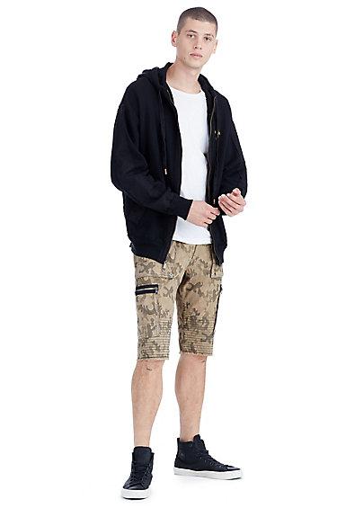 Mens Moto Cargo Short | Muse Dark Brown | Size 28 | True Religion