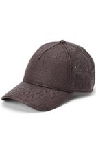 True Religion Perforated All Over Leather Baseball Cap - Brown