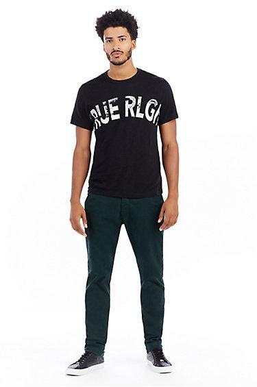 Mens Sateen Logan Runner Pant | Green | Size 28 | True Religion