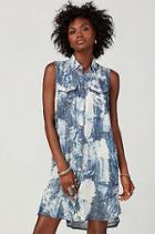 True Religion Georgia Indigo Womens Dress - Tie Dye Bleach
