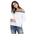 Womens Embroidered Off Shoulder Top | White | Size X Small | True Religion