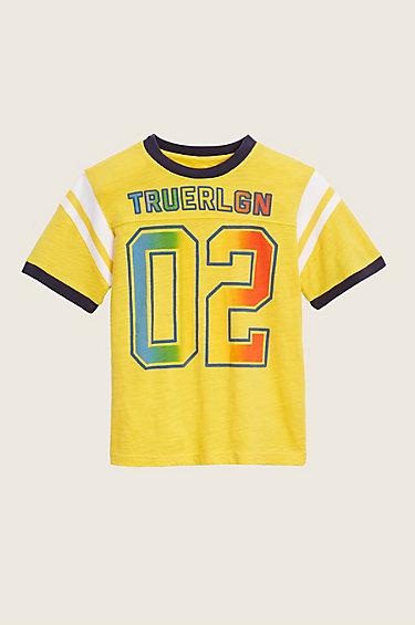 Color Block Graphic Kids Tee | Sulphur | Size 4 | True Religion