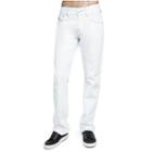 Men's Straight Fit Ascot Grey Stitch Jean | Optic White | Size 30 | True Religion