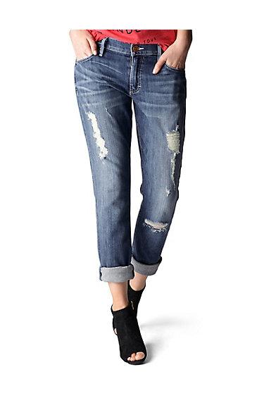True Religion Audrey Rolled Boyfriend Womens Jean - Stoney Point
