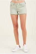 Keira Low Rise Cutoff Short | Sage  | Size 26 | True Religion