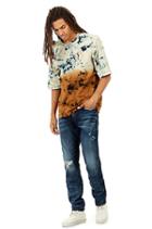 Mens Dip Tie Dye Oversized Tee | Indigo | Size X Small | True Religion