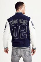 Collegiate Mens Jacket | Midnight Blue | Size Medium | True Religion