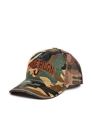 Arched Logo Camo Cap | Military Green | True Religion