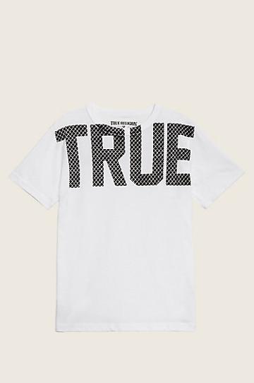 True Religion Check Logo Kids Tee - Bright White