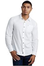Mens Classic Herringbone Button Up Shirt | White | Size Small | True Religion
