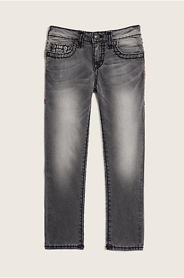 Casey Midnight Super T Kids Jean | Aluminum | Size 7 | True Religion