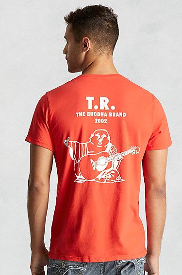True Religion Hand Picked True Print Mens T-shirt - Red