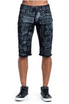 Men's Straight Fit Cutoff Short | Black | Size 32 | True Religion