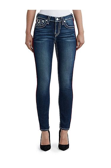 Women's Curvy Fit Piping Big T Jean | Night Lights | Size 24 | True Religion