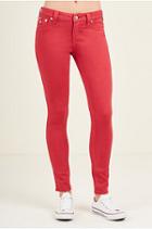 Super Skinny Ruby Red Womens Jean | Size 23 | True Religion