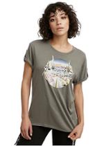 Rolled Sleeve Bf Womens Tee | Charcoal | Size X Small | True Religion