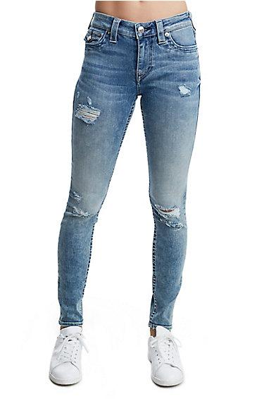 Curvy Skinny Fit Jean | Ewmm Mineral Skies W/destroy | Size 25 | True Religion