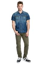 Mens Classic Denim Button Up Shirt | Sea Port | Size Small | True Religion