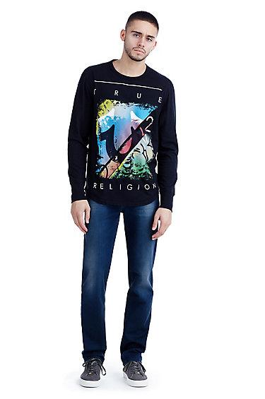 Tr Division Mens Tee | Black | Size Large | True Religion