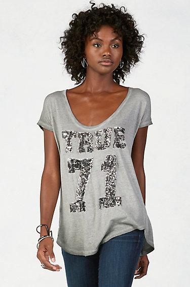 True Religion True 71 Womens Tee - Castle Rock