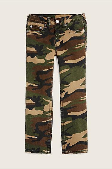 Straight Flap Camo Kids Jean | Antique Moss | Size 2t | True Religion