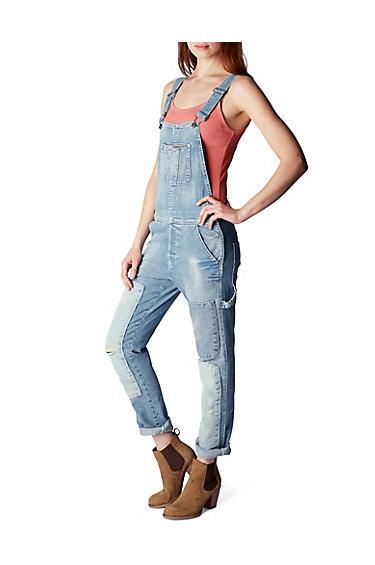 True Religion Erin Relaxed Overall Patchwork - Lost Paradise
