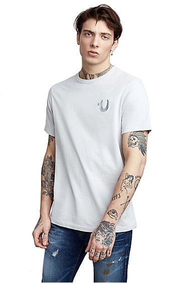 Mens Metallic Buddha Puff Tee | Grey | Size Xx Large | True Religion