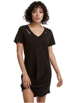 Womens Twist T Shirt Dress | Black | Size X Small | True Religion