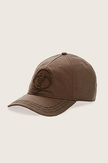True Religion 3d Buddha Baseball Cap - Faded Olive