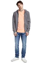 Mens Classic Pop Color Zip Up Hoodie | Grey | Size X Small | True Religion