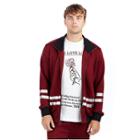 Mens Racer Stripe Track Jacket | Ruby Red | Size Small | True Religion