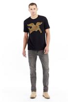 Mens Mythical Panther Graphic Tee | Black | Size X Small | True Religion