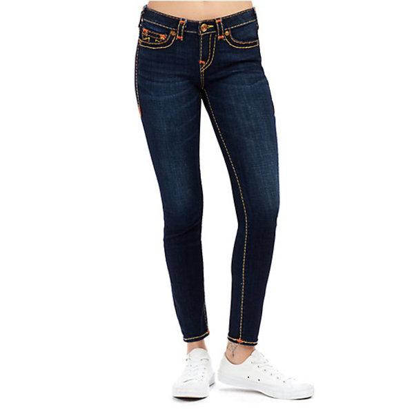 Halle Super Skinny Super T Womens Jean | Athens Blue | Size 25 | True Religion