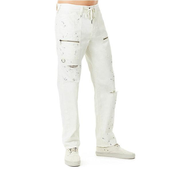 Drawstring Trail Utility Mens Pant | White | Size 28 | True Religion