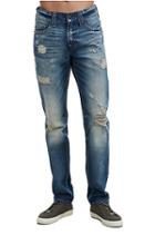 Mens Distressed Geno Slim Jean | Worn Rebel | Size 28 | True Religion