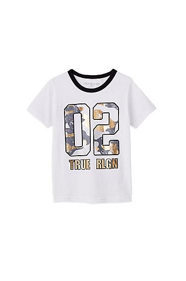 02 Camo Kids Tee | White  | Size X Large | True Religion