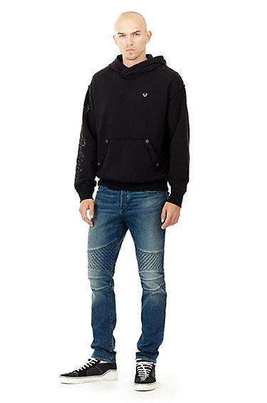 Mens Moto Rocco Skinny Jean | Blue Edge | Size 32 | True Religion