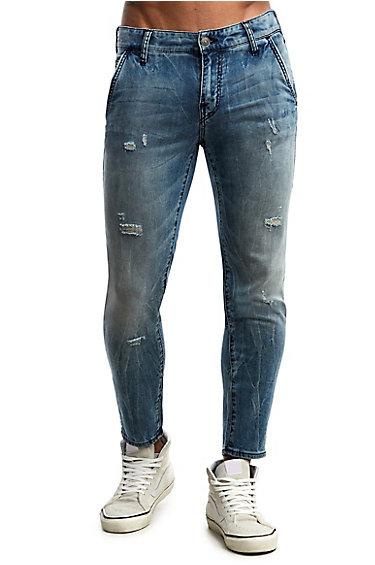 Mens Finn Runner Skinny Jean | Shattered Indigo | Size 28 | True Religion