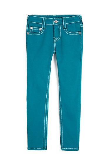 Big Kids Skinny Jean | Tel Teal | Size 2t | True Religion