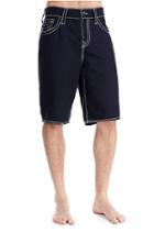 Men's Big T Board Shorts | Black | Size 28 | True Religion